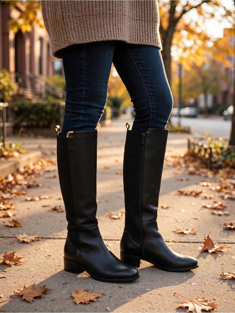 Like new - Cole Haan tall black leather boots - women’s 9.5